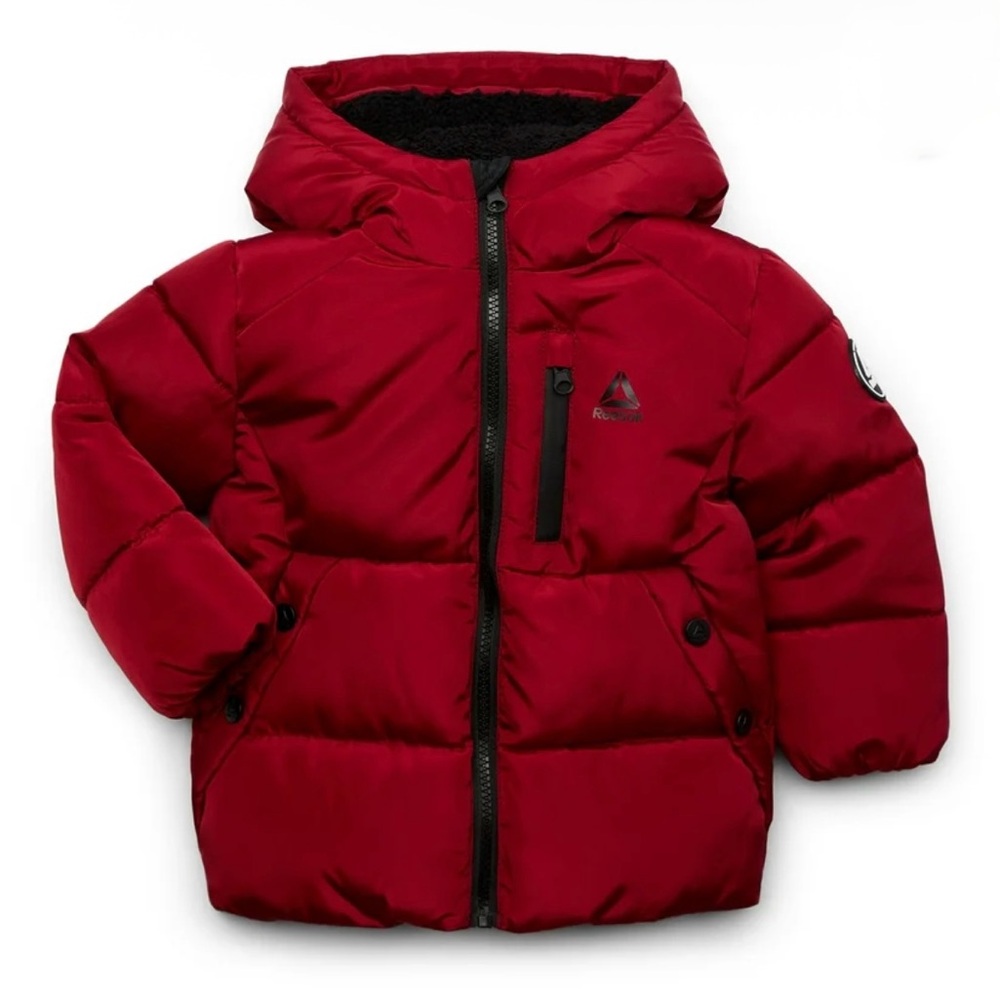 Reebok Toddler Heavyweight puffer jacket Burgundy/ Size: 12 months